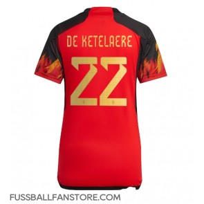 Belgien Charles De Ketelaere #22 Replik Heimtrikot Damen WM 2022 Kurzarm